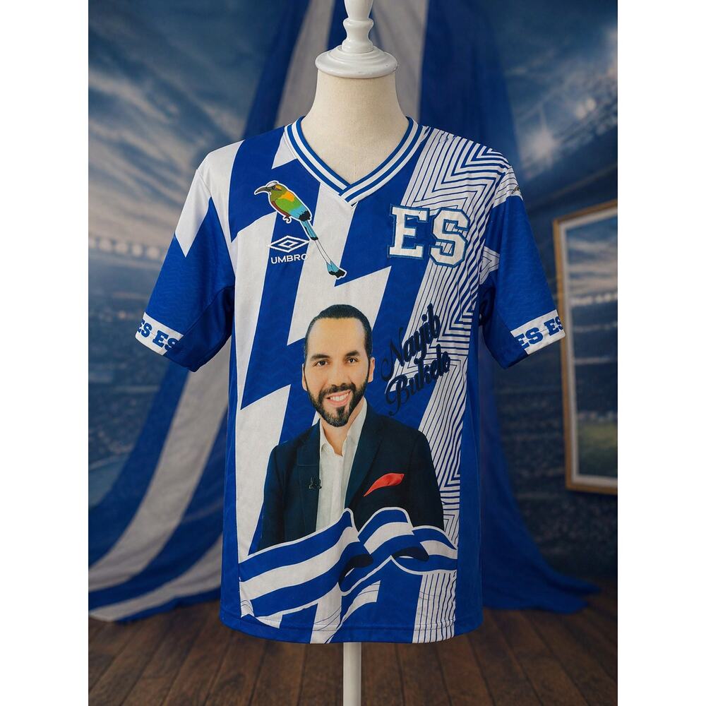 Umbro El Salvador Sublimated Bukele Soccer Futbol Jersey S